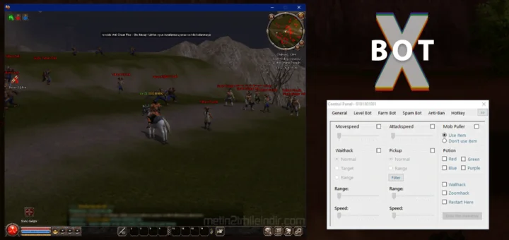 Metin2 PvP Level Farm Bot Damage Hilesi XBot indir