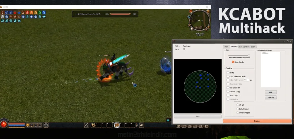 Metin2 PvP Ücretsiz FarmBot Hilesi KCABOT Multihack Metin2 PvP Ücretsiz FarmBot Hilesi KCABOT Multihack